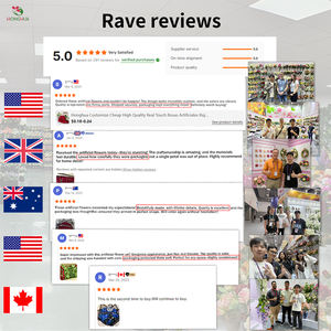 Honghua rosa rosa fiori artificiali in velluto di seta alla rinfusa per matrimonio decorazioni per la casa fai da te - Product Image 4