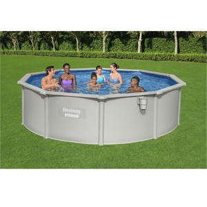 <span class=keywords><strong>Bestway</strong></span> 56384/561RJ/561RJE <span class=keywords><strong>Piscine</strong></span> hors sol à paroi en <span class=keywords><strong>acier</strong></span> hydraulique 4.57 m X 1.22 m <span class=keywords><strong>Piscine</strong></span> extérieure - Product Image 1