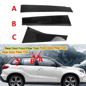 Cubierta Protectora para Postes de Ventana de Coche en Negro Piano para <span class=keywords><strong>Suzuki</strong></span> <span class=keywords><strong>Vitara</strong></span> 2016 2017 2018 2019 2020 2021 <span class=keywords><strong>2022</strong></span> 2023, Kit de Decoración para Escudo - Product Image 2