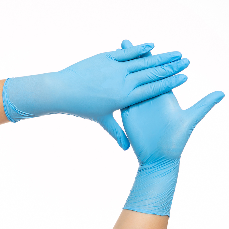 Blue Nitrile Gloves Non-Sterile Disposable for Household Cleaning or Factory Use Multi-Purpose Household Chemicals