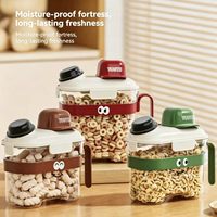 Seau à riz rond en PP breveté, en stock, nouveau style moderne et minimaliste, conteneur de cuisine de qualité alimentaire pour céréales sèches, épaissi