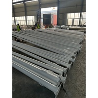 Poteau d'éclairage extérieur en acier Q235B/Q345B, galvanisé à chaud, finition par peinture en poudre, 3m, 4m, 5m, 6m, 8m, pour lampadaires solaires