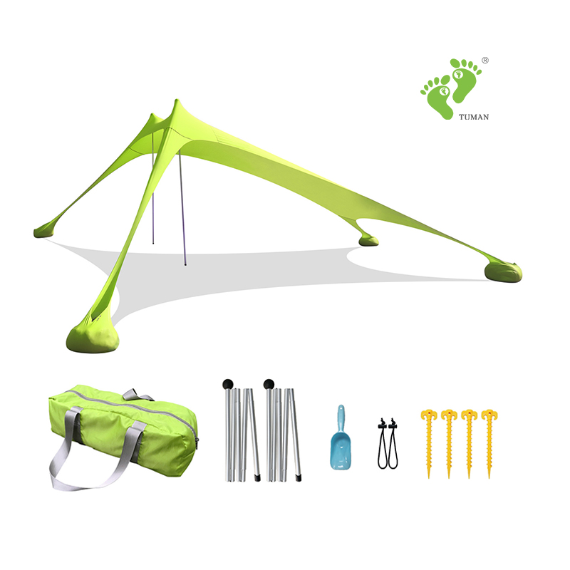 Навес для пляжа Longsen, навес от солнца, навес от дождя, брезент, прочная эластичная Пляжная палатка с мешком для песка