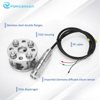 Transmetteur de niveau d'eau submersible Pokcenser PWP416 IP68, capteur à diaphragme encastré 316L pour la surveillance du drainage des eaux pluviales