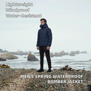 Spring Men's Casual Outdoor Lightweight Custom Waterproof High Street Stand Collar Zipper Closure Bomber Sports <b>Jacket</b> - Product Image 2