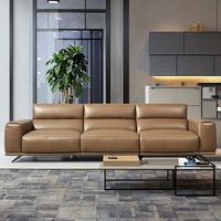 Ensemble de canapés modernes en cuir véritable pour hôtel, usage commercial et salon |   Construction en mousse haute densité |   Qualité de projet de qualité professionnelle