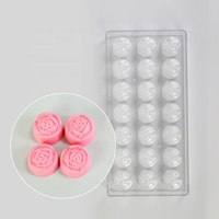 Moule en plastique DM536 pour chocolat, forme de fleur, de lèvre, d'arbre de Noël, bac à glaçons, moule en acrylique pour la décoration de gâteaux