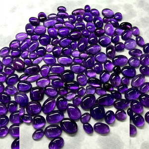 Natural Amethyst Oval Cabochons Polished Loose Gemstones For DIY Jewelry Making - Product Image 1