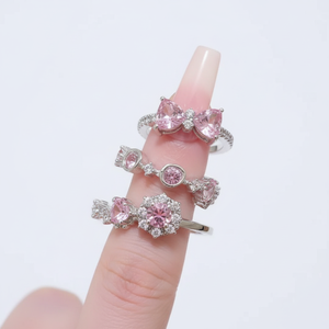 Vendita calda all'ingrosso gotico di lusso Punk Cluster anelli Trending moda intarsio 18K impilare gioielli da Cocktail per ragazze - Product Image 2