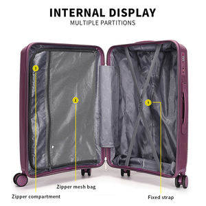 ओएम लोगो निर्माता पीपी ट्रैवल ट्रॉली को सूटकेस में 4 पहिए 20 24 28 इंच का ट्रैवल बैग सेट - Product Image 5