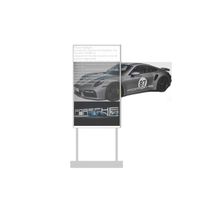 Directo de fábrica Pantalla transparente LED de 55 pulgadas Alto brillo 4K HD Publicidad táctil interactiva Tiendas minoristas Centros comerciales