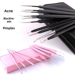 KHC 7 Piece Blackhead Extraction <b>Needle</b> Set Stainless Steel Acne Remover Face Skin Care Tool Kit with Zipper <b>Case</b> - Product Image 2