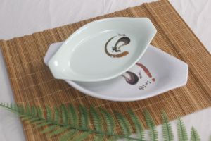 Assiettes de service réutilisables en mélamine en forme de <span class=keywords><strong>bateau</strong></span> banane <span class=keywords><strong>pour</strong></span> crème glacée, desserts, fruits, yaourt, fête - Product Image 4