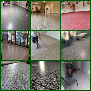 Revêtement de sol en résine époxy antidérapant de haute qualité, résistant à l'usure, avec des paillettes de mica naturel, pour la finition des sols en béton de garage - Product Image 3