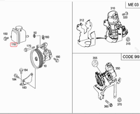 Réservoir de liquide de direction assistée noir de haute qualité OE 0004602683 compatible avec les châssis Mercedes Benz 273 W164 W251 W463
