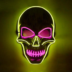 Transfrontalier pour <span class=keywords><strong>Amazon</strong></span> <span class=keywords><strong>LED</strong></span> crâne <span class=keywords><strong>masque</strong></span> lumière froide lueur Halloween fête <span class=keywords><strong>masque</strong></span> personnalisé 20.22 millions saint Festival horreur plastique - Product Image 4