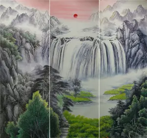 Handgeschilderde Abstracte Klassieke Behang Woonkamer Tv Achtergrond Behang Nieuwe Chinese Inkt Wandbekleding Behang