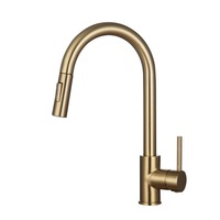 Robinet de cuisine extractible avec cartouche céramique sans plomb, chromé, moderne, minimaliste, extensible, économiseur d'eau, anti-éclaboussures