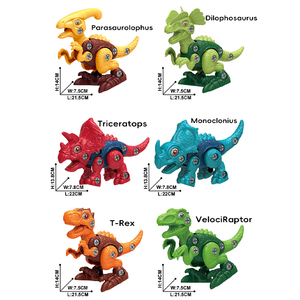 Nouvel ensemble de modèles d'apprentissage de dinosaures en 3D à assembler, jouets de dinosaures en plastique miniatures assortis à démonter avec perceuse - Product Image 6