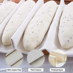 <span class=keywords><strong>Toile</strong></span> de coton naturel Couche de pâte de boulanger Pain fait maison Baguette Couche de cuisson Levain Fermentation Pain Tissu d'épreuvage - Product Image 3