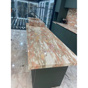 Norveç gül mermer levha cilalı 20mm saydam pembe gül mermer gri damarlanma ile tezgah duvar Vanity yer karosu için - Product Image 5