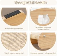 Sisal Cat Scratcher Lit Bois Scratch Lounger Chaise Canapé pour Chats D'intérieur Chat Scartching Pad 2 en 1 Scratching Board