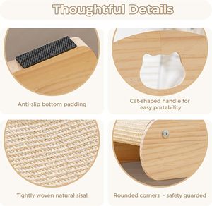 Sisal mèo scratcher GIƯỜNG GỖ Scratch Lounger ghế đi văng cho mèo trong nhà Mèo scartching Pad 2 trong 1 gãi Hội Đồng Quản Trị - Product Image 4