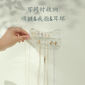 Wall Mounted Hairband Jewelry Storage Rack No Drilling Required <b>Bathroom</b> Organizer 2 Tier Rectangular Custom Size - Product Image 2
