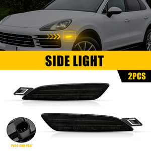 Kit de luces laterales de parachoques LED completas con lente ahumada ámbar Auxito para Porsche Macan 14-24 - Product Image 1