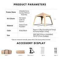 Tente publicitaire gonflable pour salon professionnel, portable, en tissu Oxford résistant aux UV, imperméable, installation rapide, taille personnalisable