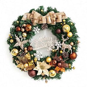 Couronne de Noël en aiguilles de pin, artisanat décoratif de Noël, best-seller - Product Image 5