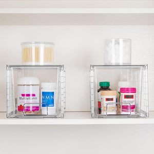 Hot Bán Lớn Stackable Lưu Trữ Ngăn Kéo Rõ Ràng <span class=keywords><strong>Acrylic</strong></span> Ngăn Kéo Tổ Chức Với Xử Lý Tủ Quần Áo Tủ Lưu Trữ Tổ Chức - Product Image 5