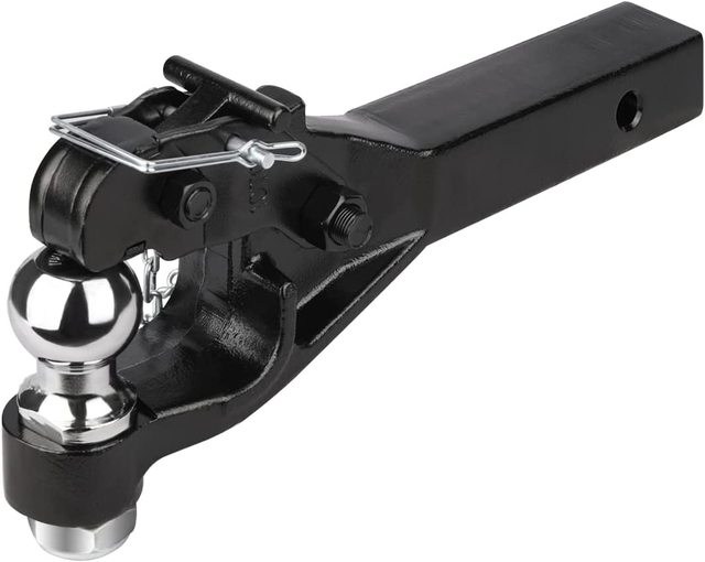 10-Ton Pintle Hook Trailer Hitches Receiver Hook Combination 2-5/16 Hitch Ball, 20000 Lbs, 15-1/2 Length