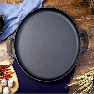 Precio <span class=keywords><strong>de</strong></span> salida <span class=keywords><strong>de</strong></span> fábrica, utensilios <span class=keywords><strong>de</strong></span> cocina para el hogar, sartén para hornear panqueques, sartén redonda <span class=keywords><strong>de</strong></span> <span class=keywords><strong>hierro</strong></span> <span class=keywords><strong>fundido</strong></span> para Pizza - Product Image 6