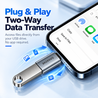 Adaptateur USB OTG SAMZHE pour iPhone L en alliage d'aluminium, convertisseur USB femelle pour téléphone portable, ordinateur portable, iPad avec lecteur externe et souris