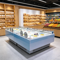 Vitrine Réfrigérée Personnalisée Série MUSE pour Gâteaux, Verre Trempé avec Étagères Réglables pour Pâtisserie Intérieure, Café, Boutique