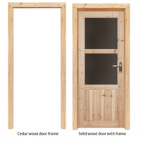 Odor Free Solid Fir Timber Screen Door Stable Structure Solid Wood Door for Children Room Interior