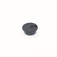 Passe-câble de bureau 35/50 mm noir en ABS écologique, étanche, pour organiser les fils et cordons sur table d'ordinateur/comptoir
