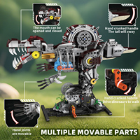 Kaiyu Creative - Juego de Bloques de Construcción de Plástico con Forma de Dragón Espinoso Semimecánico, Juego de Colgantes de Ensamblaje Manual, Personalizable
