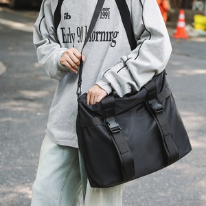 Large Capacity Nylon Duffle Bag with Double Row <b>Locks</b> Water-Resistant Portable Sports <b>Gym</b> Shoulder Bag for Women and Men - Product Image 4