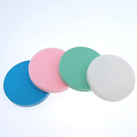 Vente flash - Puff cosmétique rond en latex, lavable, étiquette privée, puffs ovales pour le maquillage du visage
