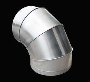 Customized 90 Degree Spiral Air Duct Elbow <strong>Fittings</strong> 304 Stainless Steel Rainproof Reduced Diameter 45 Elbow Welding - Product Image 4