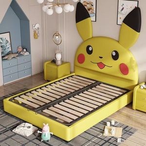 <span class=keywords><strong>Letto</strong></span> <span class=keywords><strong>Singolo</strong></span> Imbottito per Cameretta Bambine con Design Ispirato agli Anime Giapponesi, <span class=keywords><strong>Testiera</strong></span> Morbida Imbottita e Angoli Arrotondati - Product Image 1