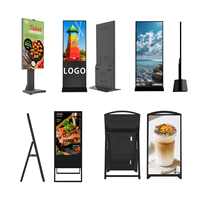 Panel LED Iklan Digital Portabel Tahan Air IP65 50 inci P2.5 untuk Luar Ruangan, Bertenaga Baterai
