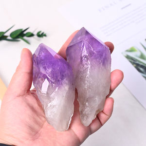 天然ルースクォーツ宝石用原石ラフクリスタル大型アメジスト歯結晶癒し用原石 - Product Image 1