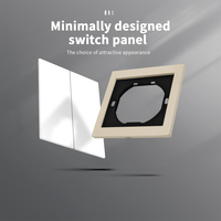 Interruptores y Enchufes de Pared WESA Ultrafinos con Botón Pulsador EU 1/2/3 Vías, Enchufe de Alimentación de 1 Vía, Combinación Libre, Diseño Moderno de Lujo