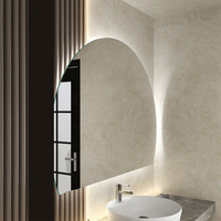 Miroir LED moderne certifié ETL pour projets hôteliers et appartements, personnalisable, qualité commerciale