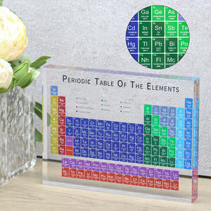 Soporte de Escritorio Acrílico con Tabla Periódica, 17 cm, Impresión Digital, Grabado Láser, Regalo Coleccionable, Decoración - Product Image 2