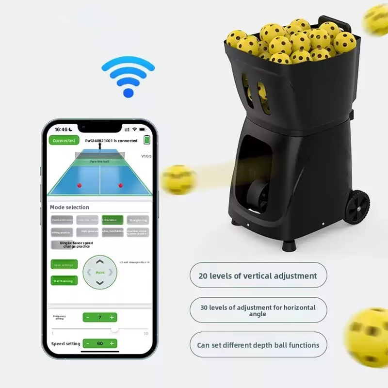 PP SMART PRO Durable Intelligent Auto Training Shooter Pickleball Machine APP Remote Control High Power for Indoor/Outdoor Use