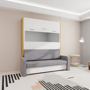 Juegos de dormitorio cama de pared plegable tamaño personalizado nuevo diseño cama de pared lateral moderna cama Murphy con sofá - Product Image 5